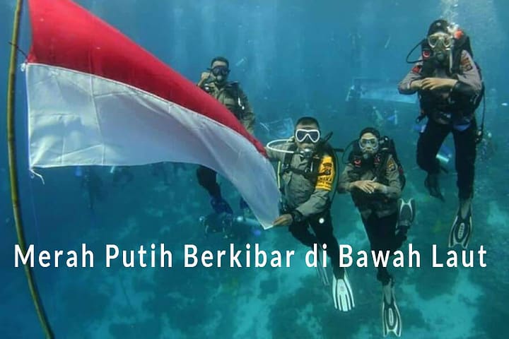Merah Putih Berkibar di Bawah Laut Labuan Bajo