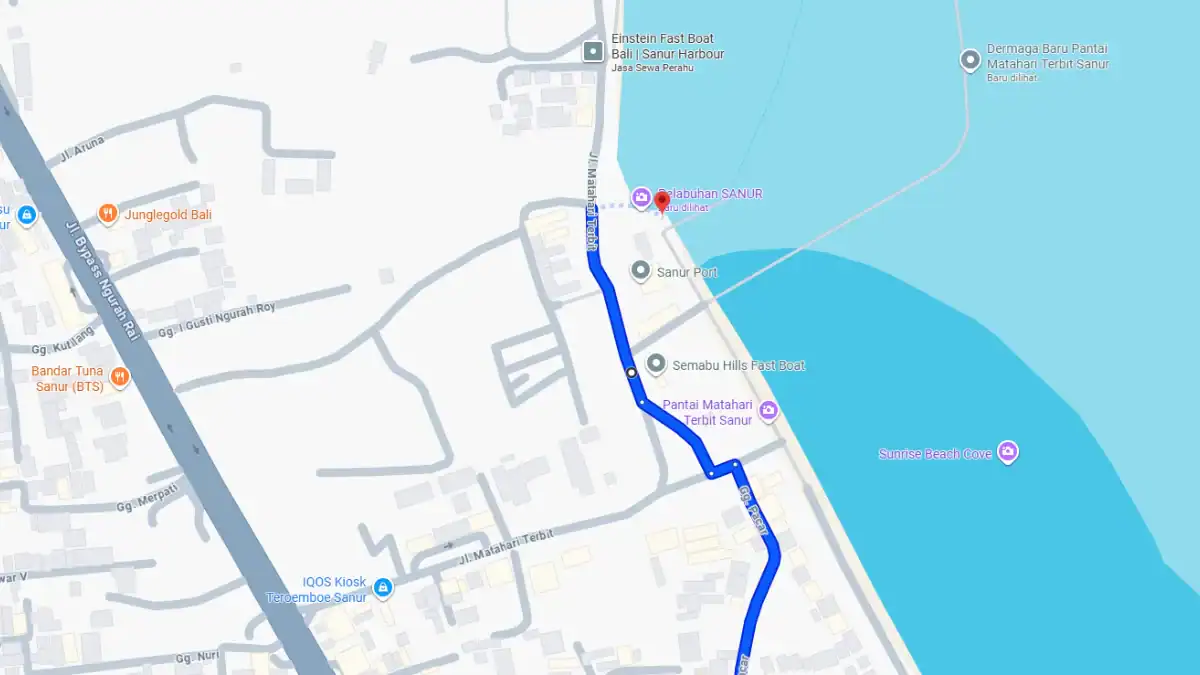 Pratinjau peta Pelabuhan Sanur di Denpasar — klik untuk buka Google Maps