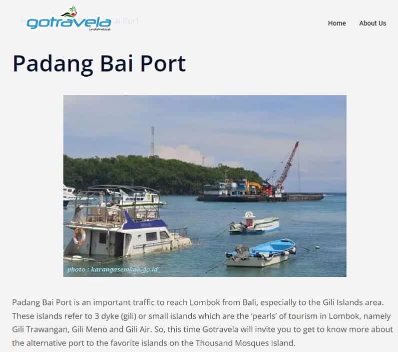 Padang Bai Port in Bali 