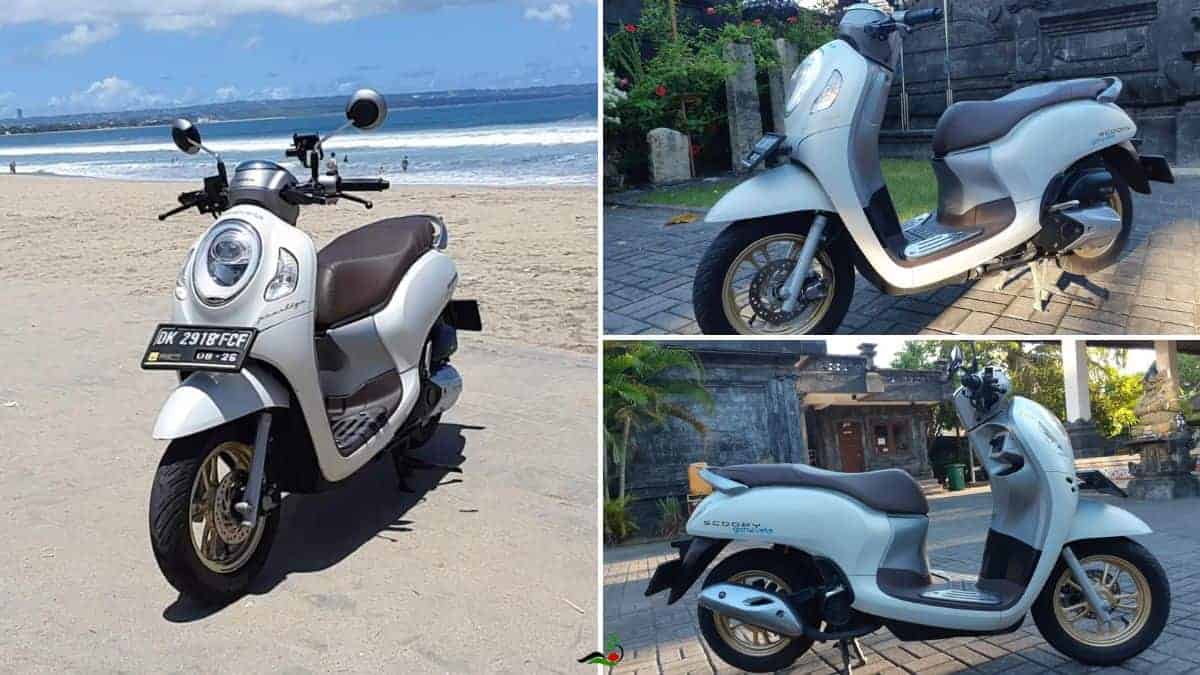 Rental Scoopy Honda di pantai Kuta Bali Legian Beach – GoTravela Indonesia