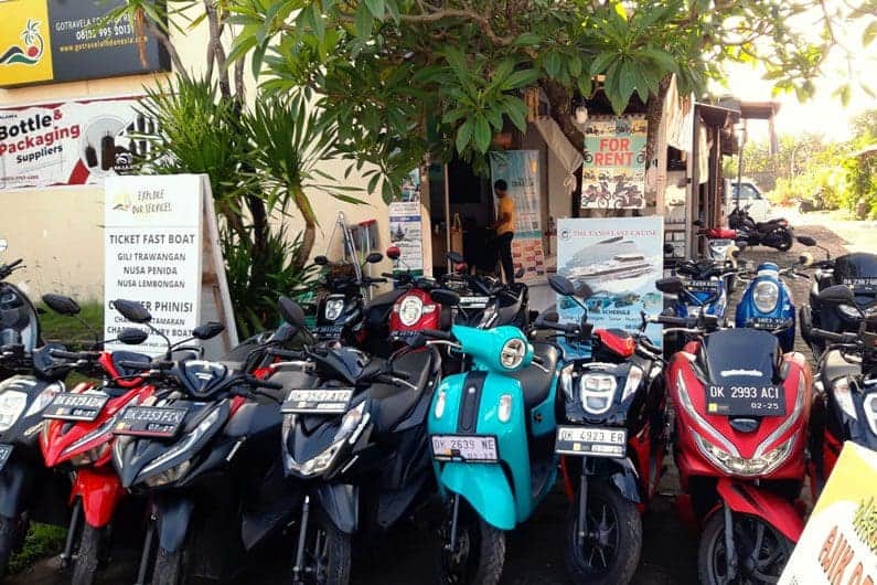 Scooter rental service in Kuta