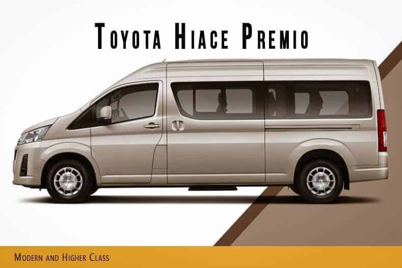 Hiace premium car rental prices