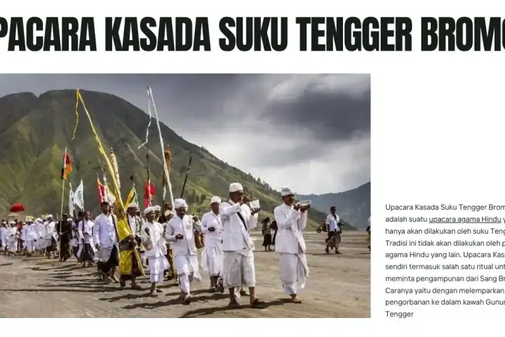 Upacara Kasada Tengger Bromo Hindu