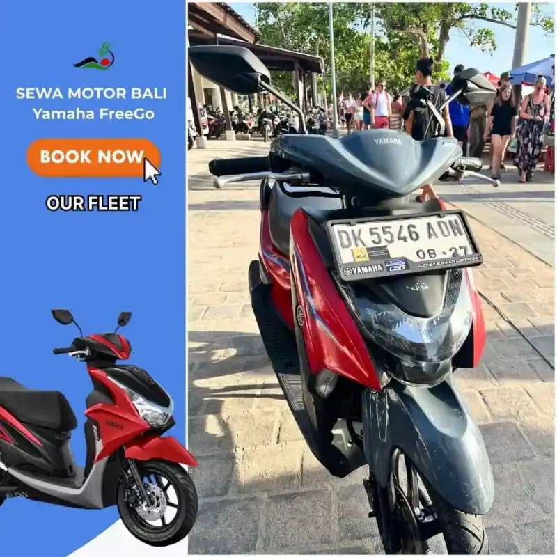 Yamaha FreeGo motor bagasi besar sewa murah di kuta