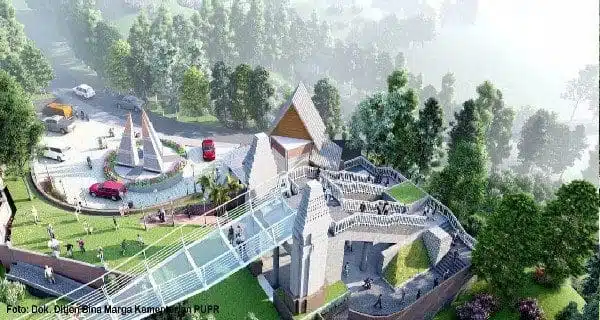 desain seruni point jembatan gantung kaca pertama di ri 5