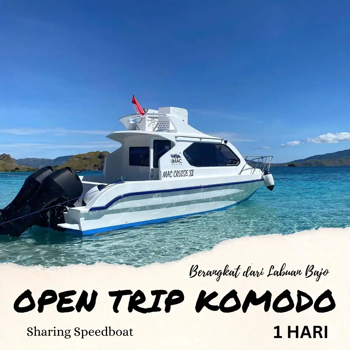 MAC Cruise XII untuk open trip Komodo satu hari dari Labuan Bajo