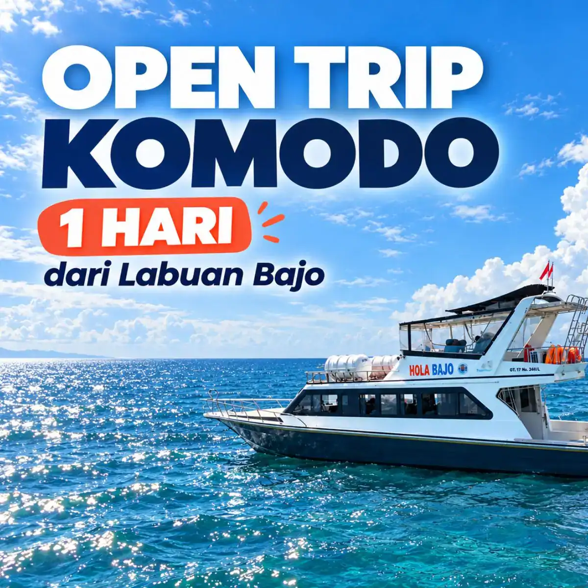 Open trip Komodo 1 hari dengan sharing speedboat dari Labuan Bajo