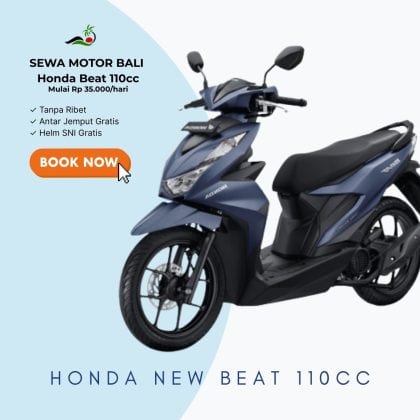 Sewa Honda Beat 110cc Bali murah mulai 35ribu per hari dengan helm gratis dan antar jemput